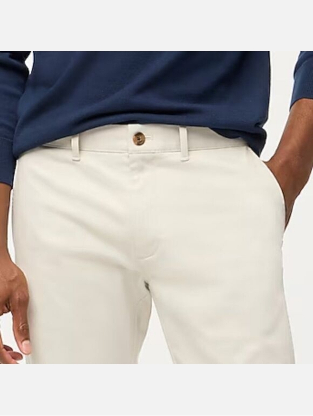New J.crew H3167 40 32 stone Slim-fit flex chino pant Slim - Picture 2 of 4